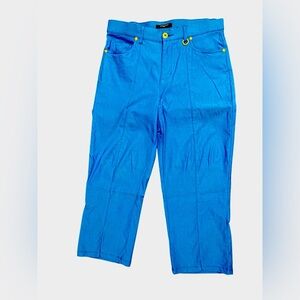 2 for $20 Simon Chang royal blue high rise stretch capri pants / shorts